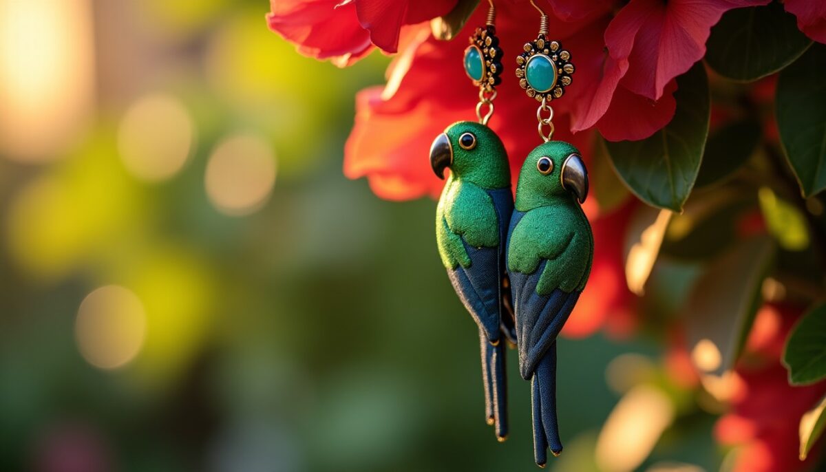 Boucles d’oreilles « Perroquet » par Macon&Lesquoy – Découvrez la Collection Casa Azul