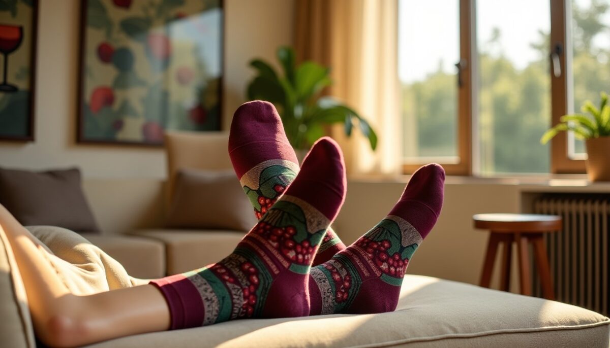 Chaussettes 'VIN' : L'élégance conviviale signée Coucou Suzette