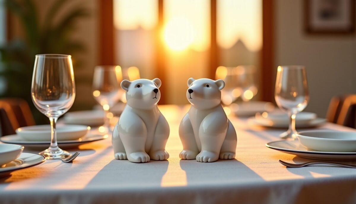 Duo Sel & Poivre 'Ours polaire' : Élégance &Klevering pour votre table