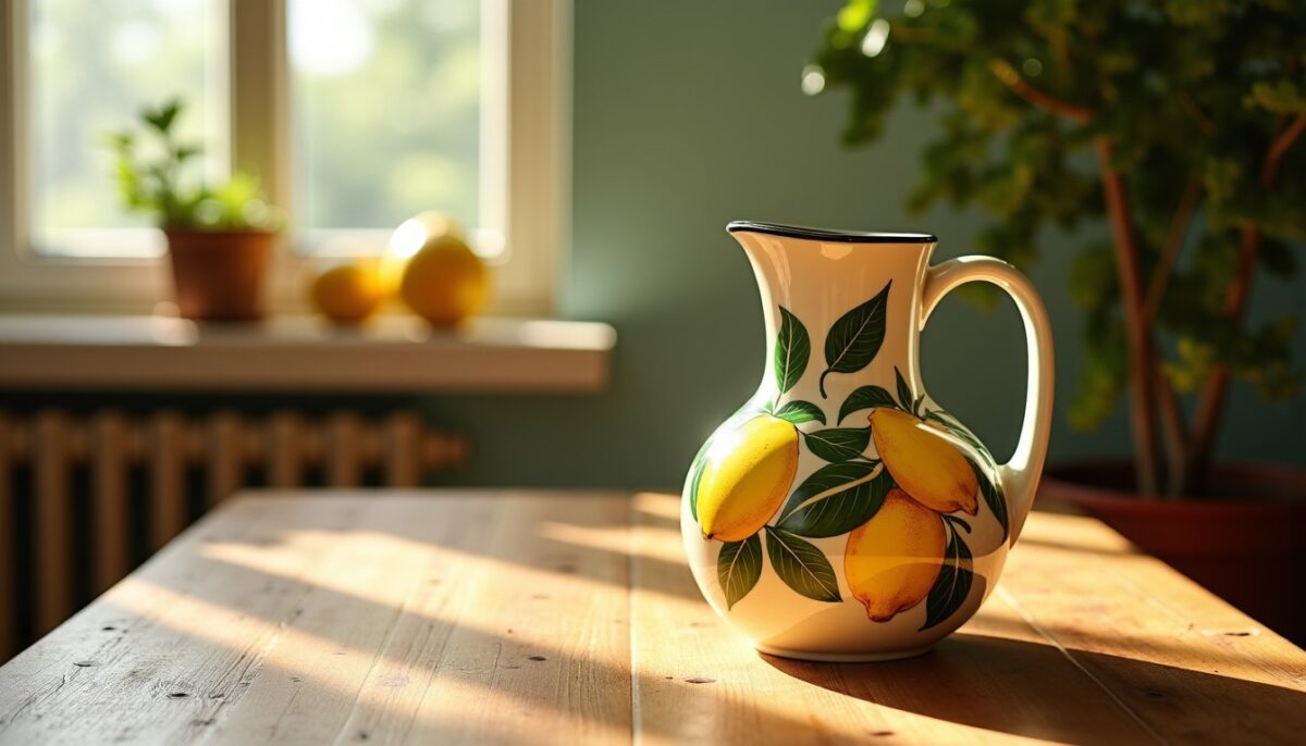 Carafe au design barbotine « ÇITRON » signée &Klevering