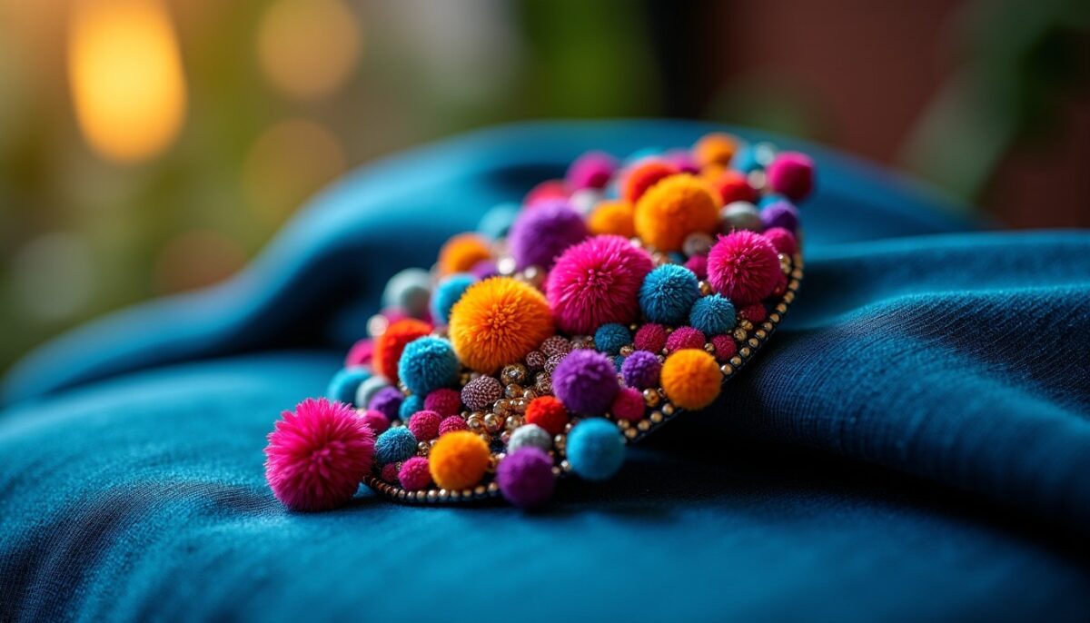 Broche « Muerte Pompons » par Macon&Lesquoy - Un hommage vibrant signé Casa Azul