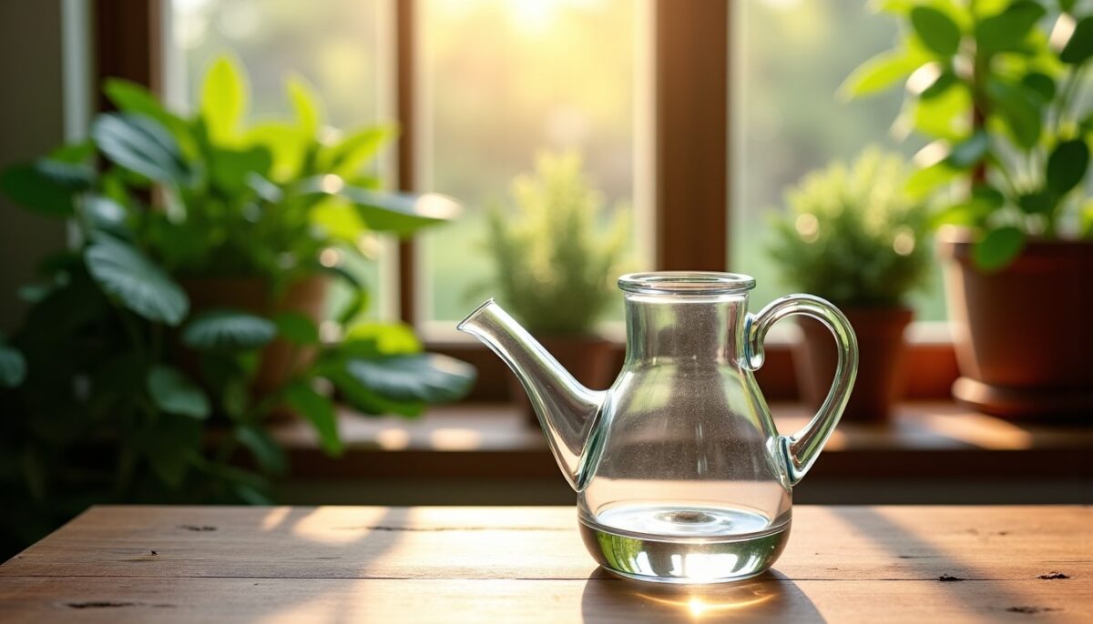 Arrosoir en verre 'Loop' : l'élégance transparente signée Klevering