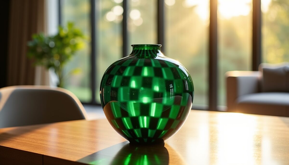 Vase « Carreaux Vert » : Une création élégante signée Klevering