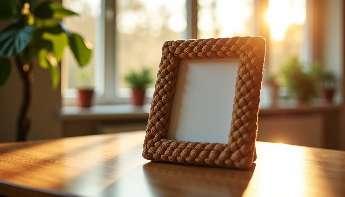 Cadre photo élégant au design tressé « Braid »