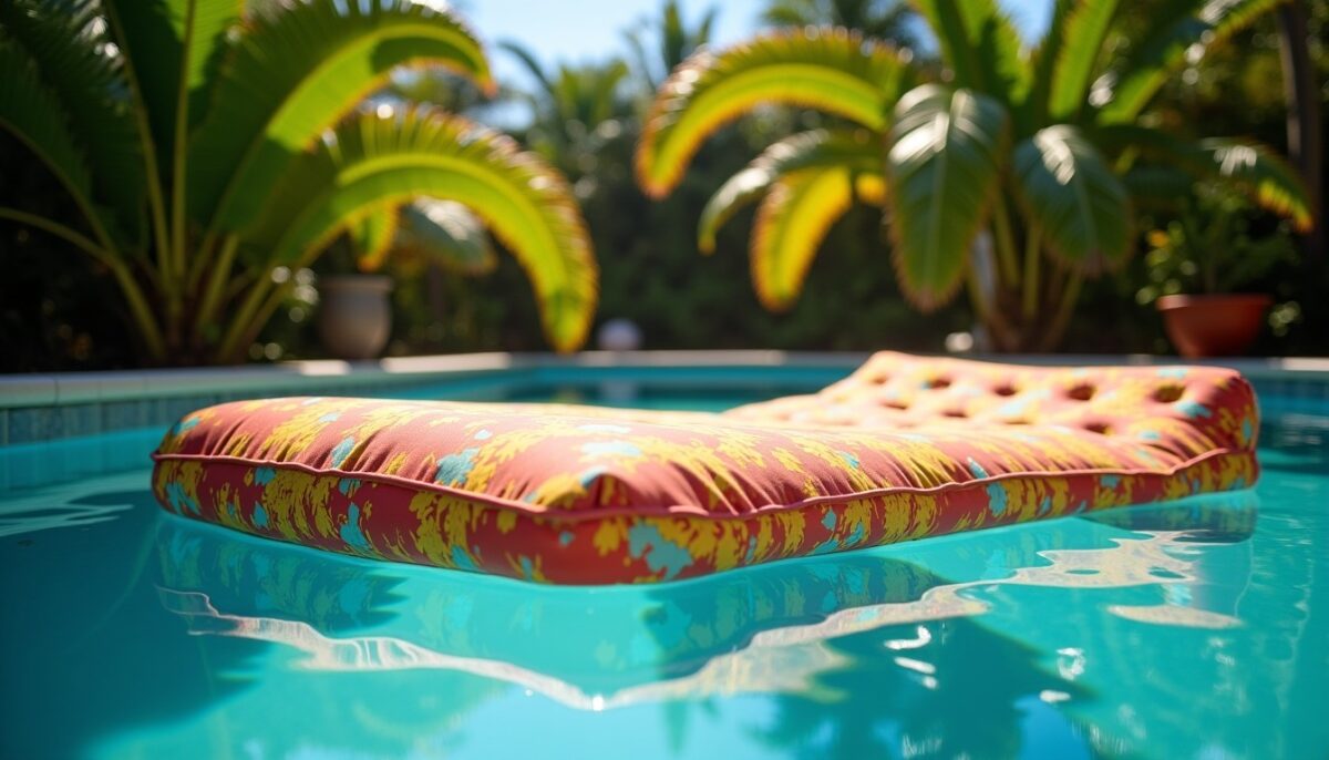 Matelas gonflable au design vintage signé SunnyLife : charme rétro pour vos moments estivaux