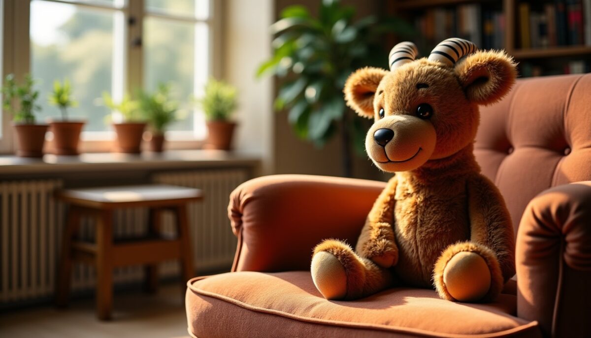 La douceur incarnée : découvrez la biquette brune en peluche