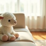 Douceur moelleuse : découvrez l'agneau blanc en peluche