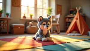 Peluches Louveteau : Le compagnon douillet pour vos petits aventuriers